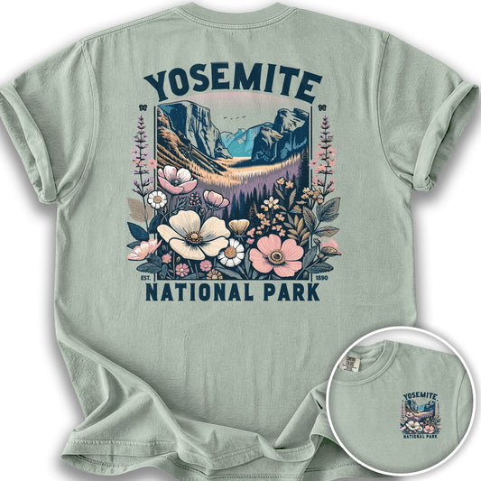 Yosemite National Park "Wildflower" Front/Back Print T-Shirt - Bay
