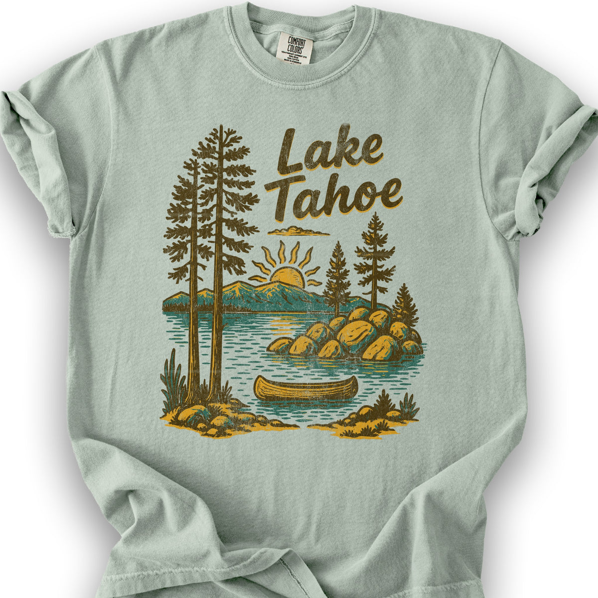 Lake Tahoe Canoe Sketch - Bay