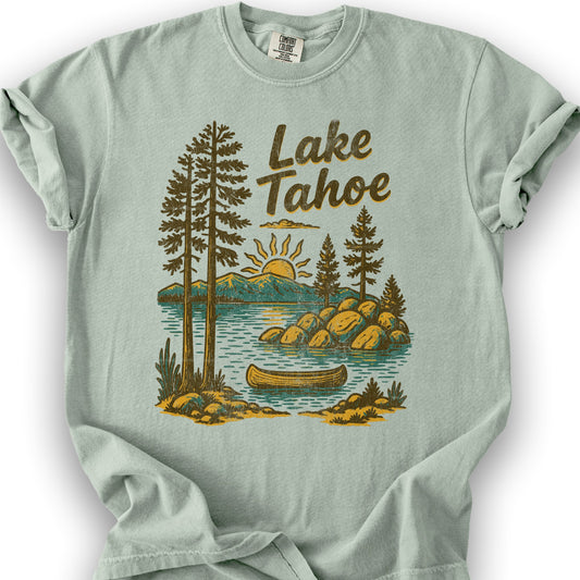 Lake Tahoe Canoe Sketch - Bay