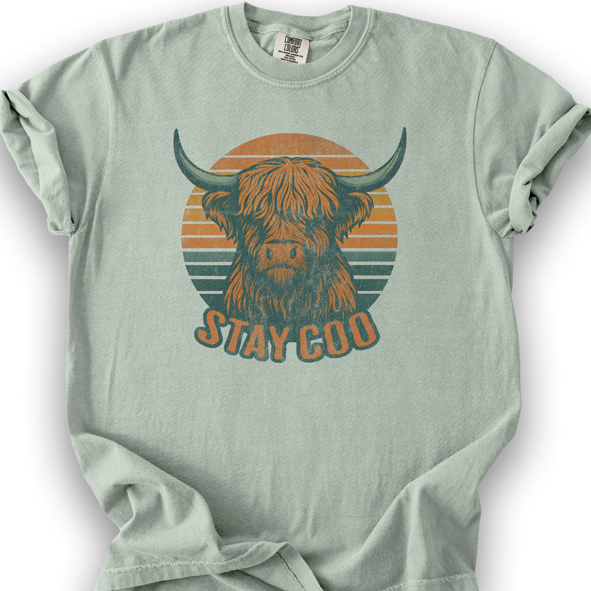 Highland Cow "Stay Coo" T-Shirt - Bay