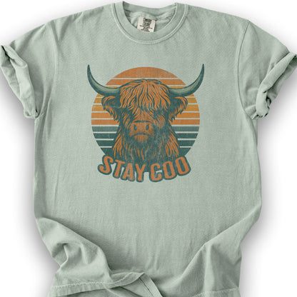 Highland Cow "Stay Coo" T-Shirt - Bay