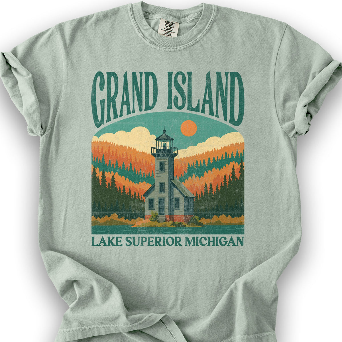 Grand Island Michigan "Big and Bold" T-Shirt - Bay