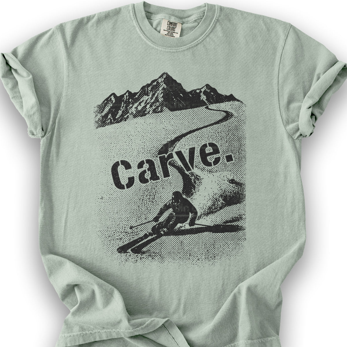 Carve Ski Print T-shirt - Bay