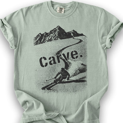Carve Ski Print T-shirt - Bay