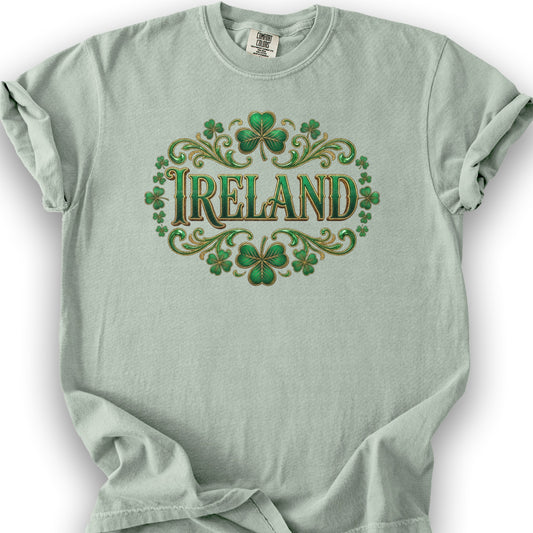 Ireland Shamrock Emblem T-shirt - Bay