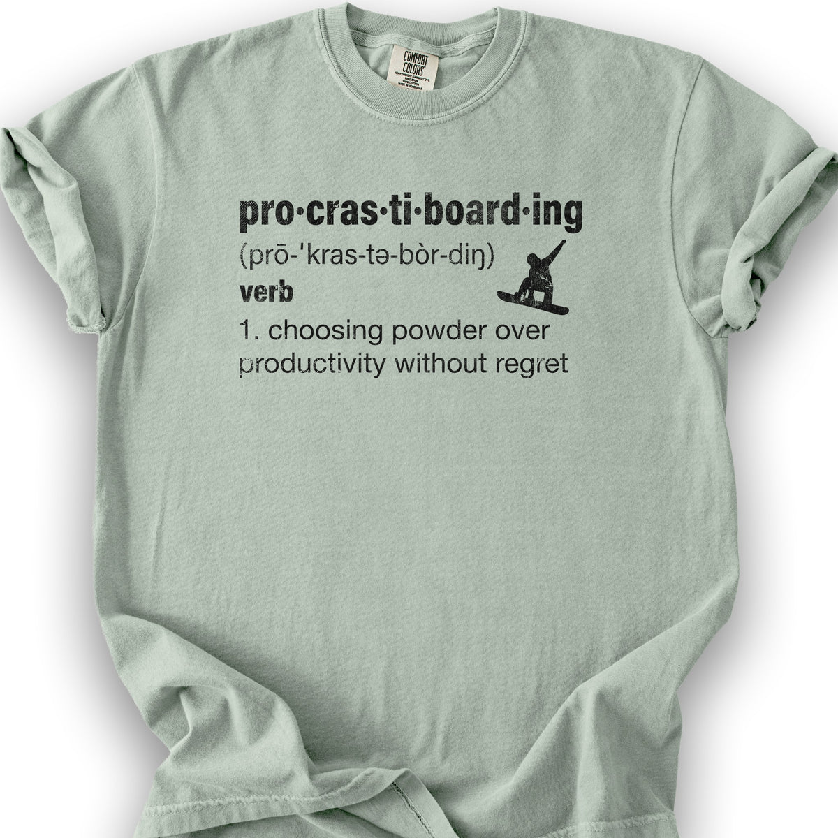 Procrastiboarding Snowboard T-shirt - Bay