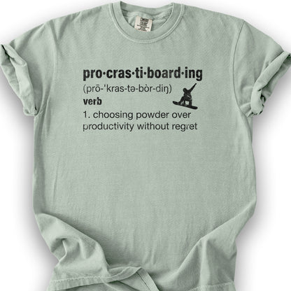 Procrastiboarding Snowboard T-shirt - Bay