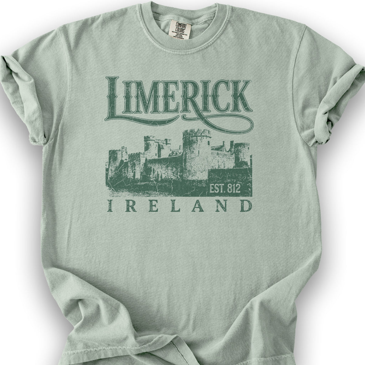 Limerick Ireland Vintage Print T-Shirt - Bay