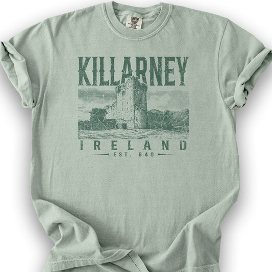Killarney Ireland Vintage Print T-Shirt - Bay