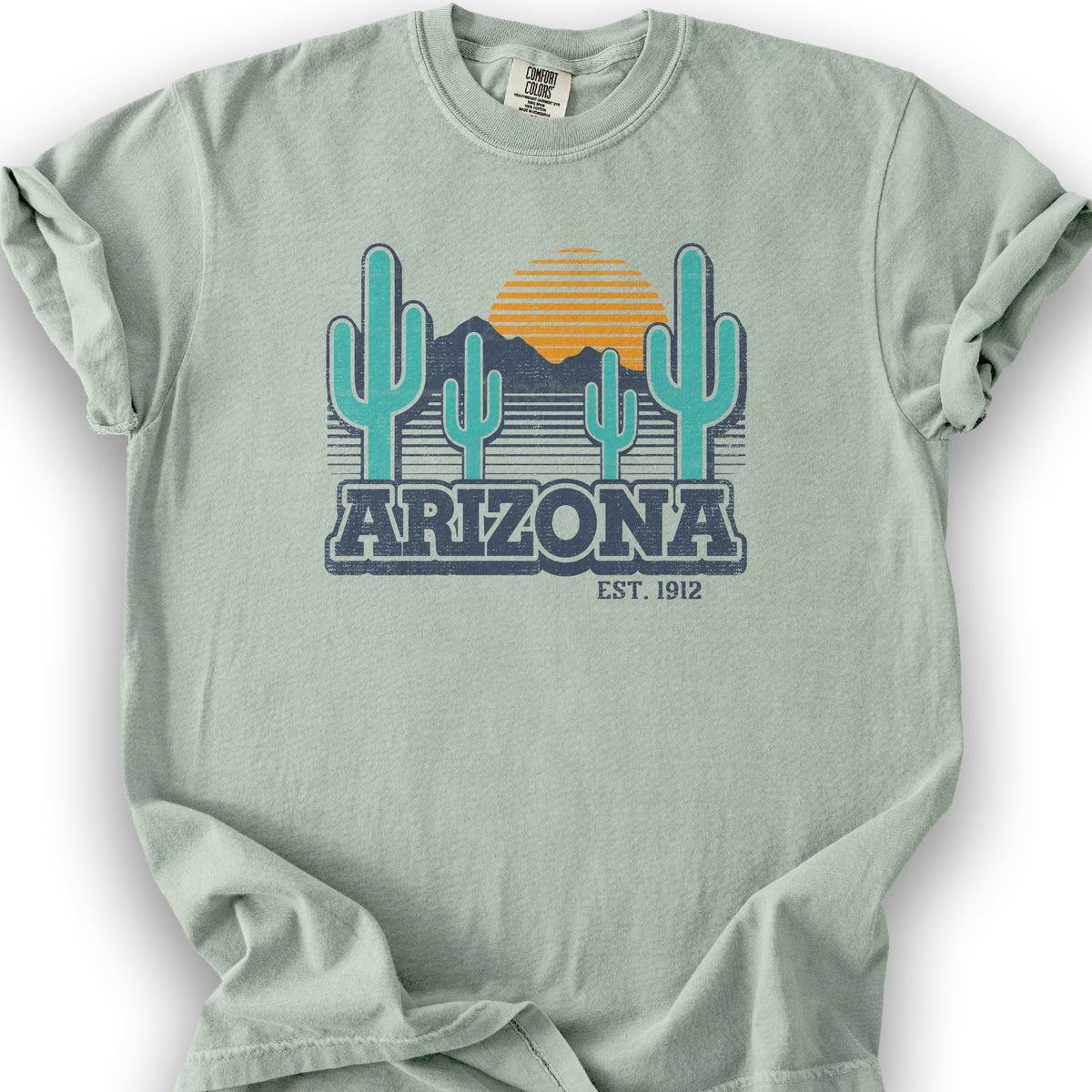 Arizona Retro Cactus T-Shirt - Bay