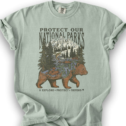 Protect Our Parks Bear T-Shirt - Bay