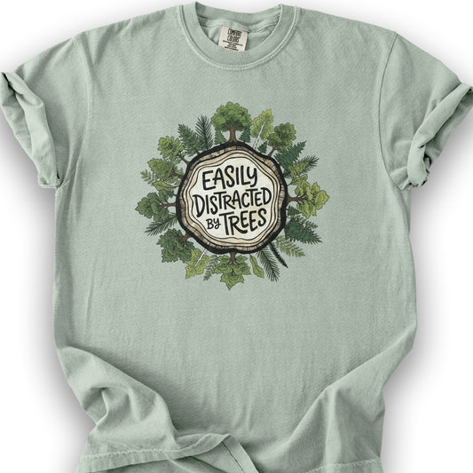 Distracted By Trees T-Shirt - 2026031801 - Bay