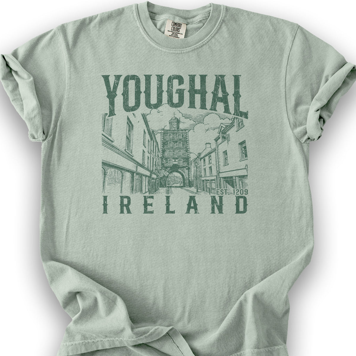 Youghal Ireland Sketch T-Shirt - Bay