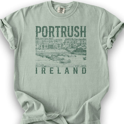 Portrush Ireland Sketch T-Shirt - Bay