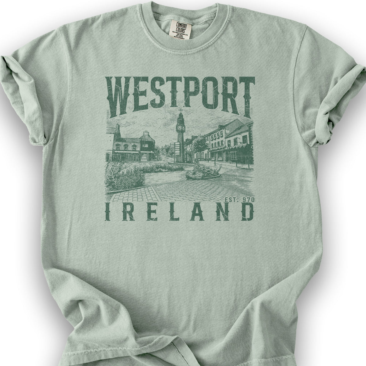 Westport Ireland Sketch T-Shirt - Bay