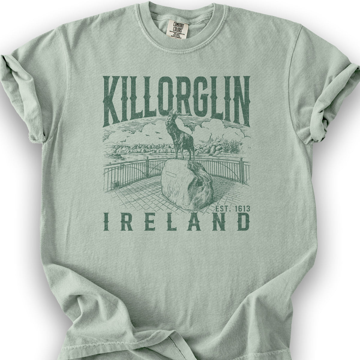 Killorglin Ireland Sketch T-Shirt - Bay