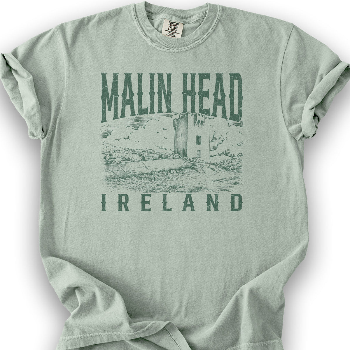Malin Head Ireland Sketch T-Shirt - Bay