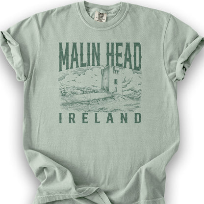 Malin Head Ireland Sketch T-Shirt - Bay