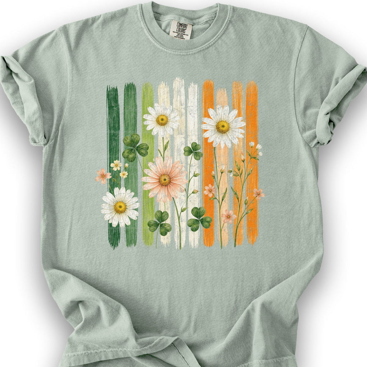 Irish Flower Stripes T-Shirt - Bay