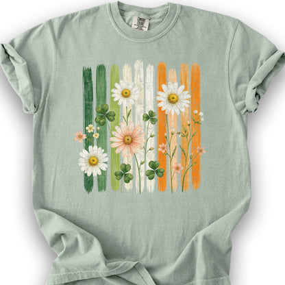 Irish Flower Stripes T-Shirt - Bay