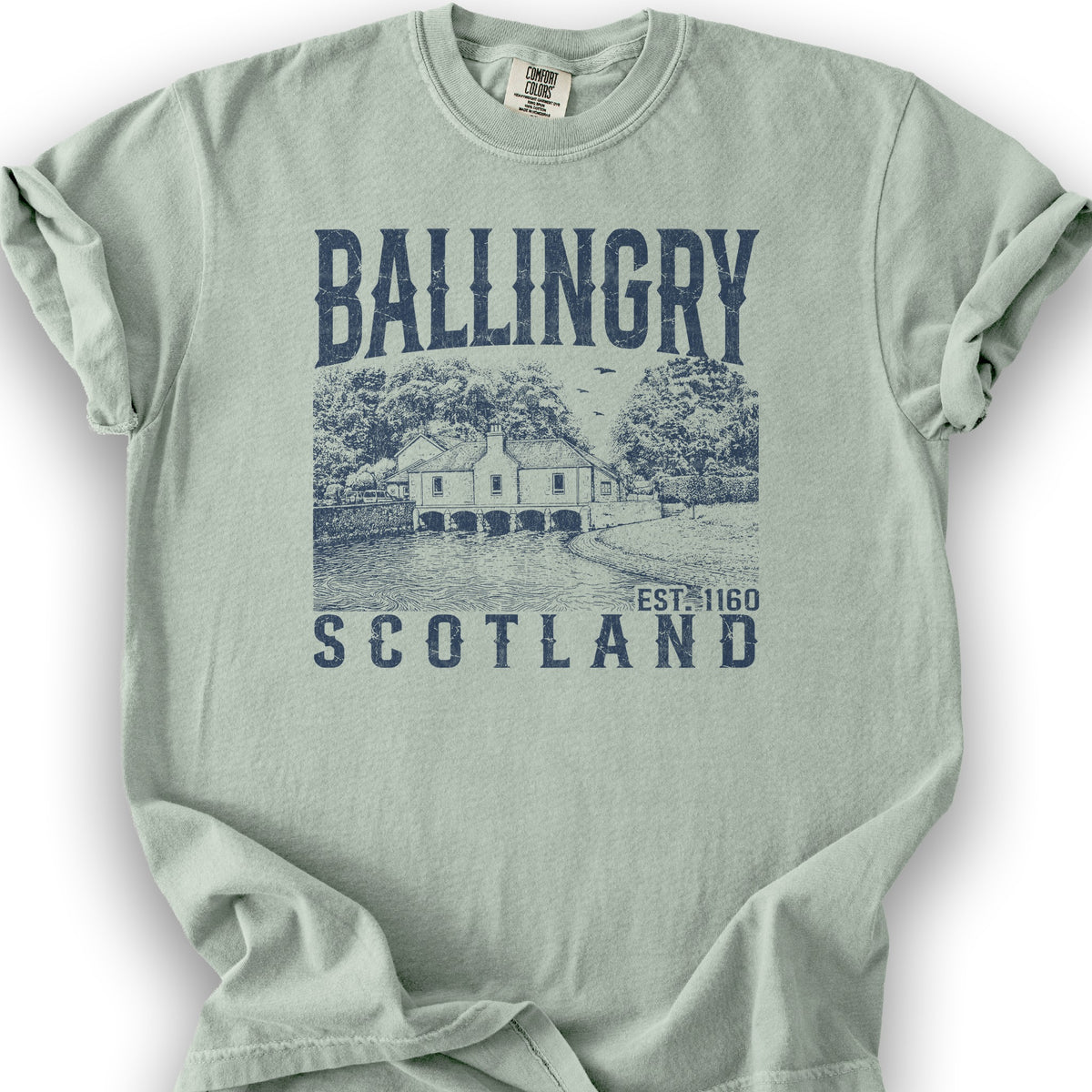 Ballingry Scotland Sketch T-Shirt - Bay