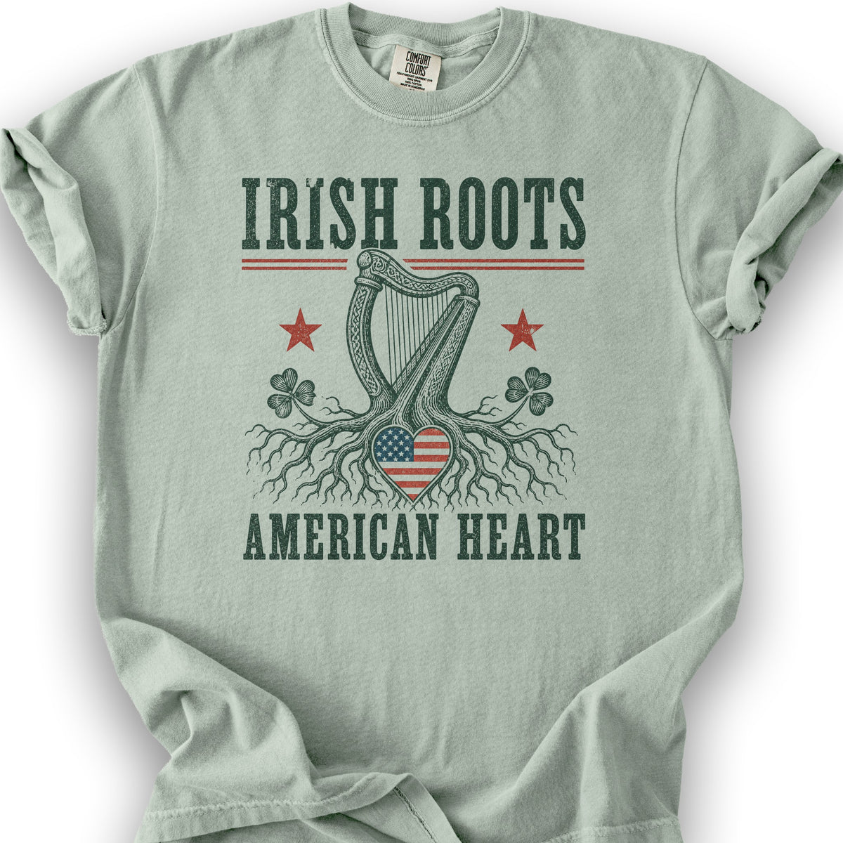 Irish Roots Harp T-Shirt - Bay