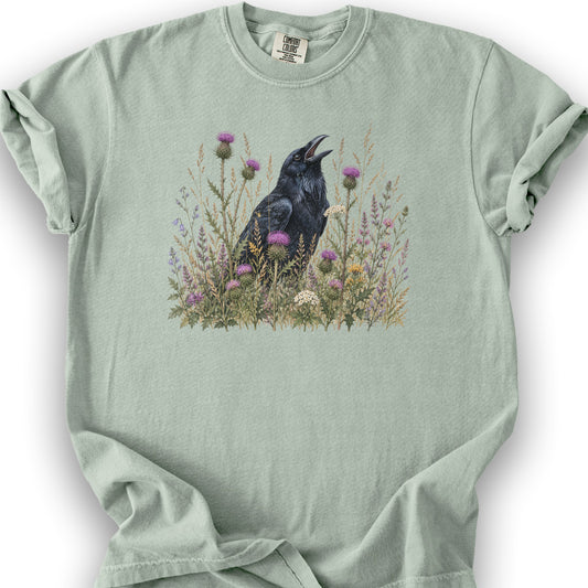 Botanical Raven T-Shirt - Bay