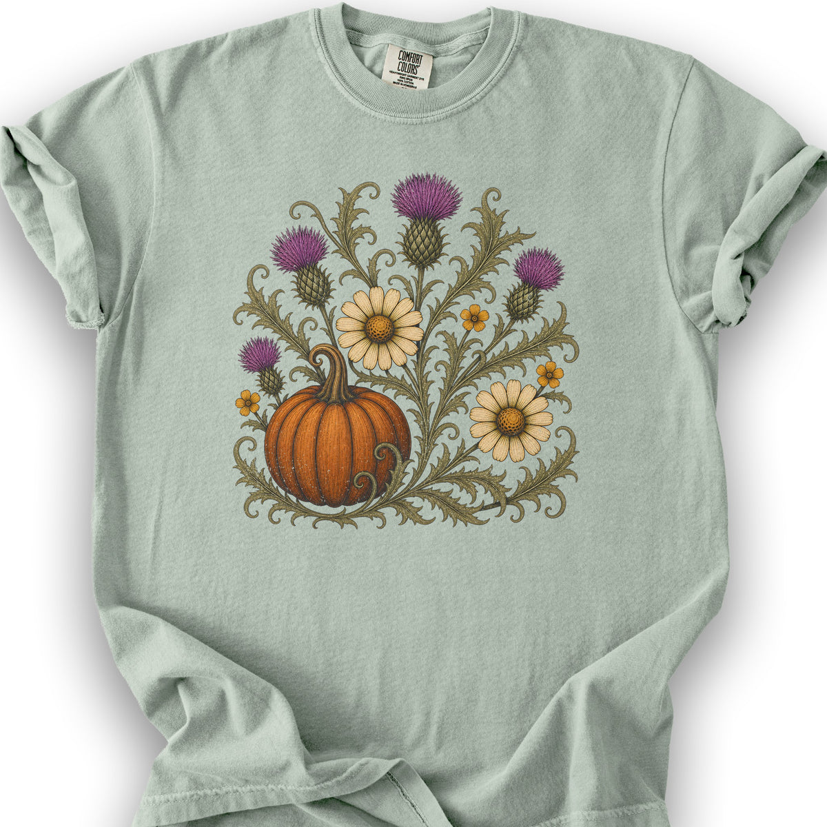 Pumpkin Thistles T-Shirt - Bay