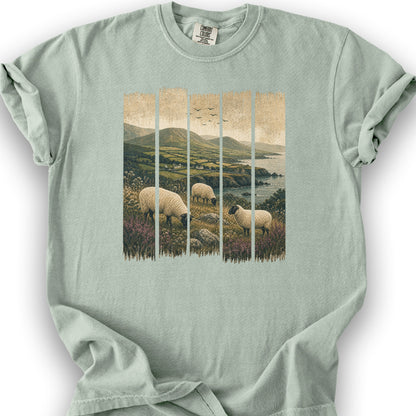 Ireland Sheep Panels T-Shirt - Bay