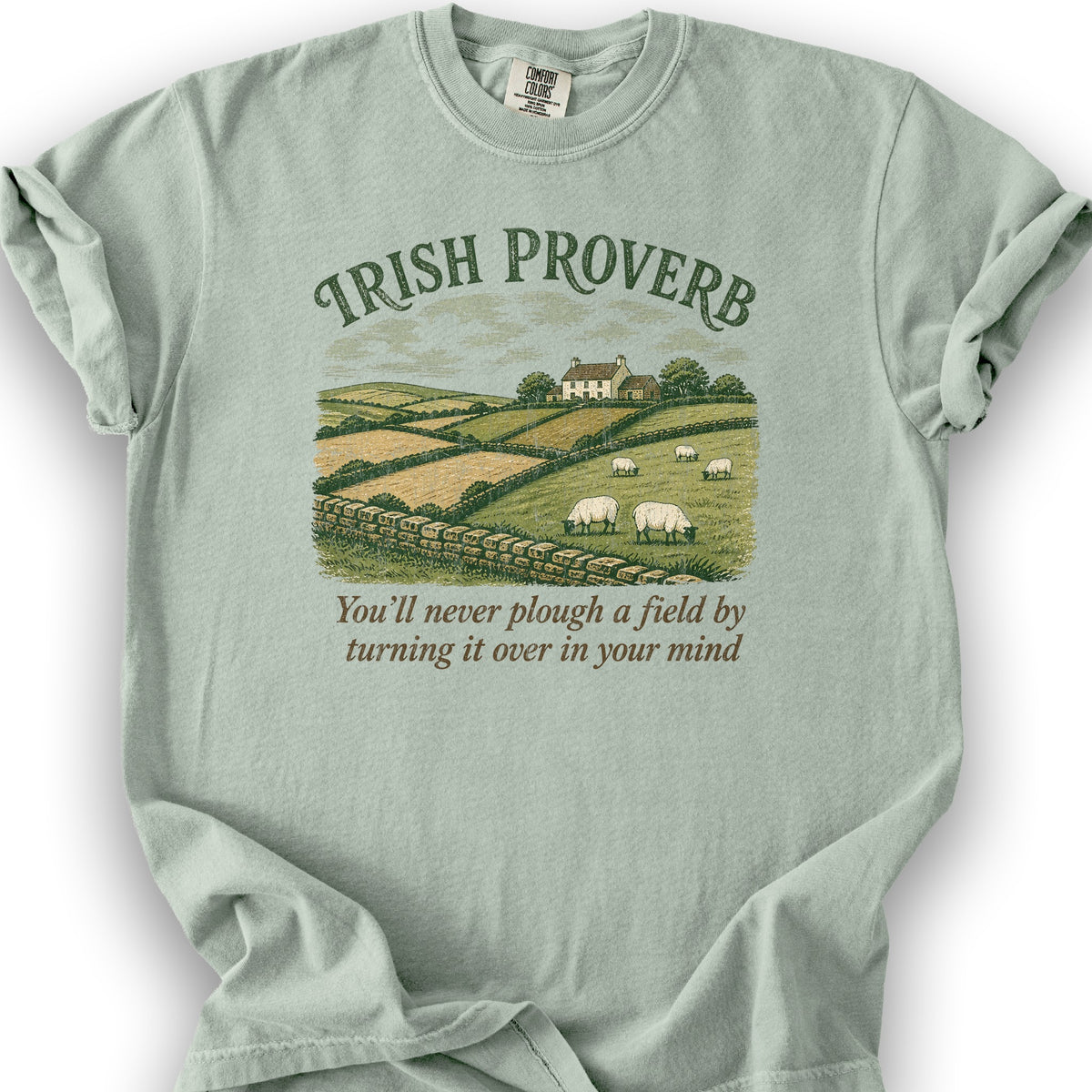 Plough Proverb T-Shirt - Bay