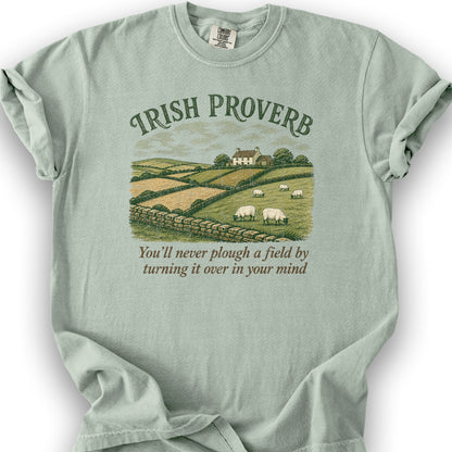 Plough Proverb T-Shirt - Bay