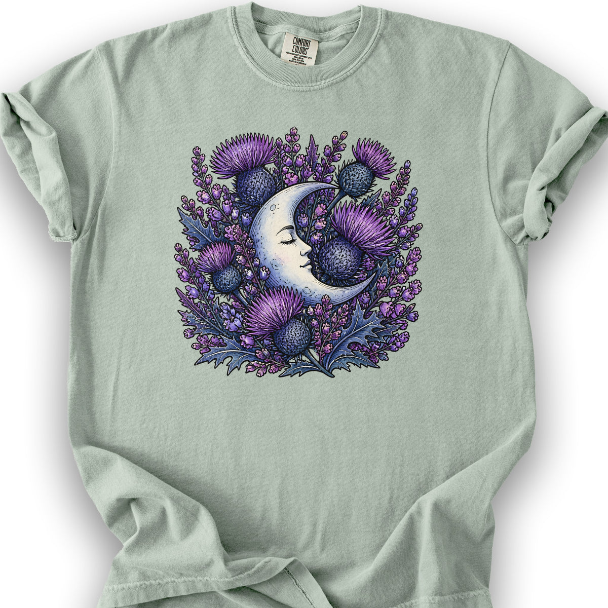 Botanical Moon Thistle T-Shirt - Bay