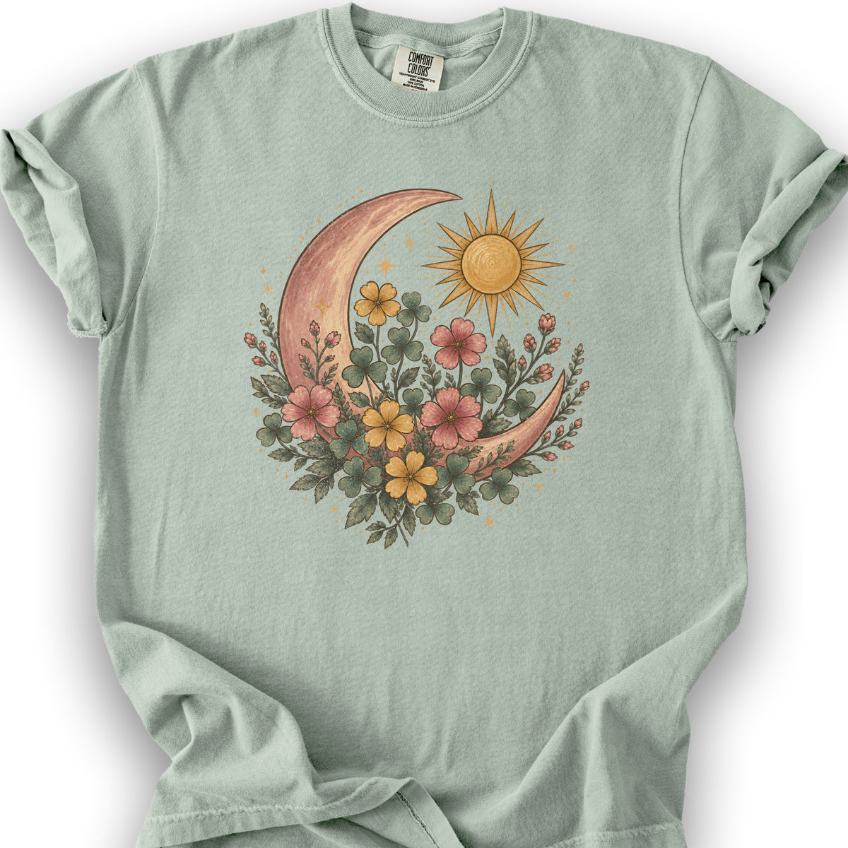 Shamrock Crescent Moon T-Shirt - Bay