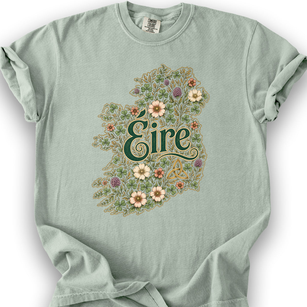Éire Floral Map T-Shirt - Bay