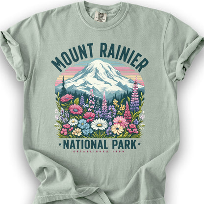 Mount Rainier National Park "Wildflowers" T-Shirt - Bay