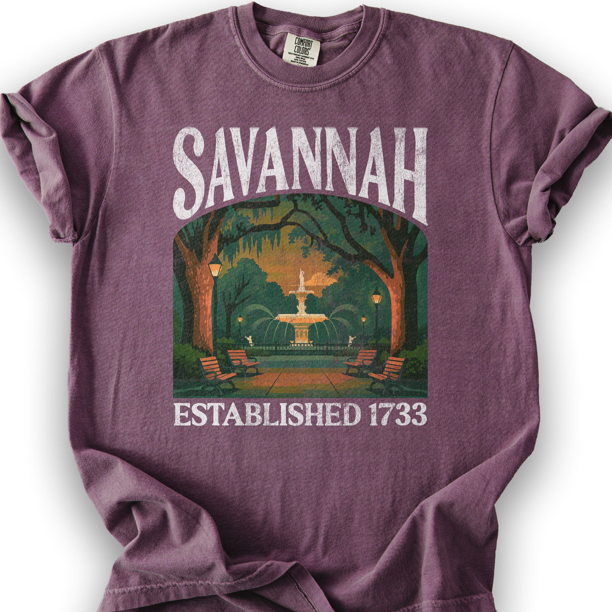 Savannah Georgia "Big and Bold" T-Shirt - Berry