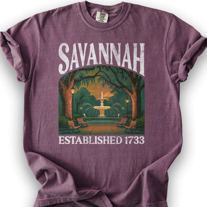 Savannah Georgia "Big and Bold" T-Shirt - Berry