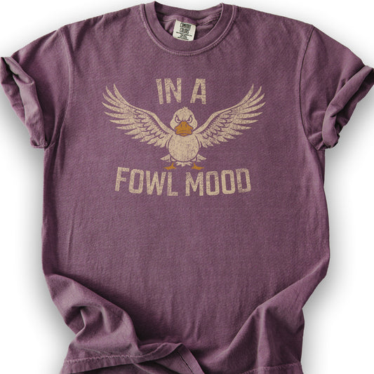 In a Fowl Mood "Vintage Duck" T-Shirt - Berry