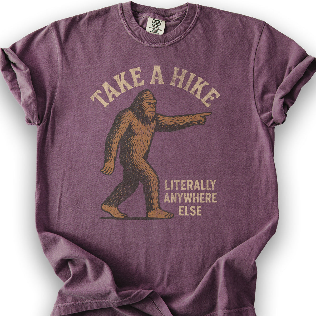 Bigfoot "Take a Hike" T-Shirt - Berry