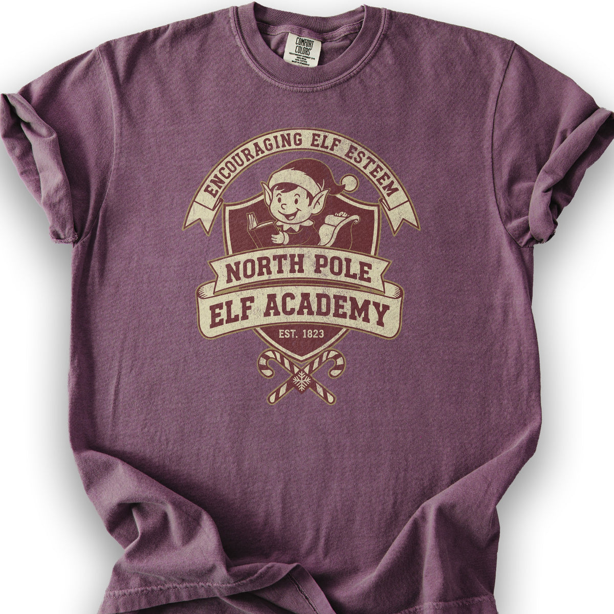 North Pole Elf Academy T-Shirt - Berry