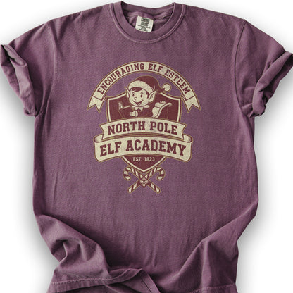 North Pole Elf Academy T-Shirt - Berry