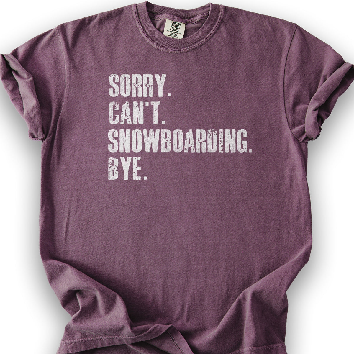 Sorry Snowboarding T-shirt - Berry