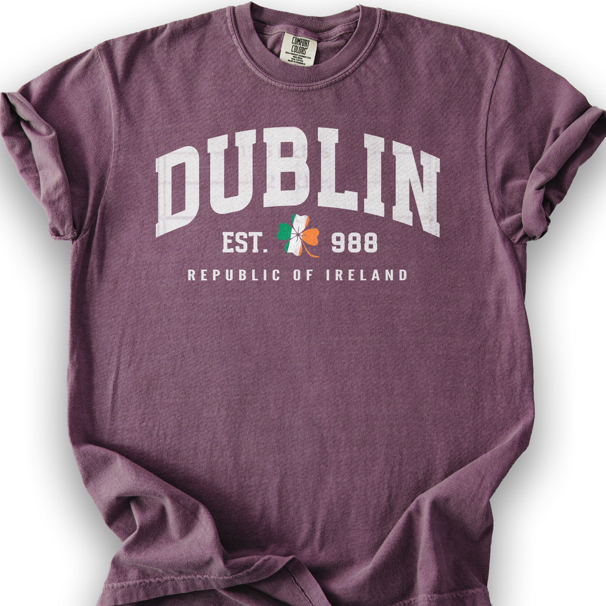 Dublin Varsity Flag T-Shirt - Berry