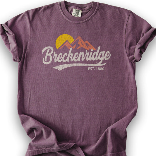 Breckenridge Vintage Script T-Shirt - Berry