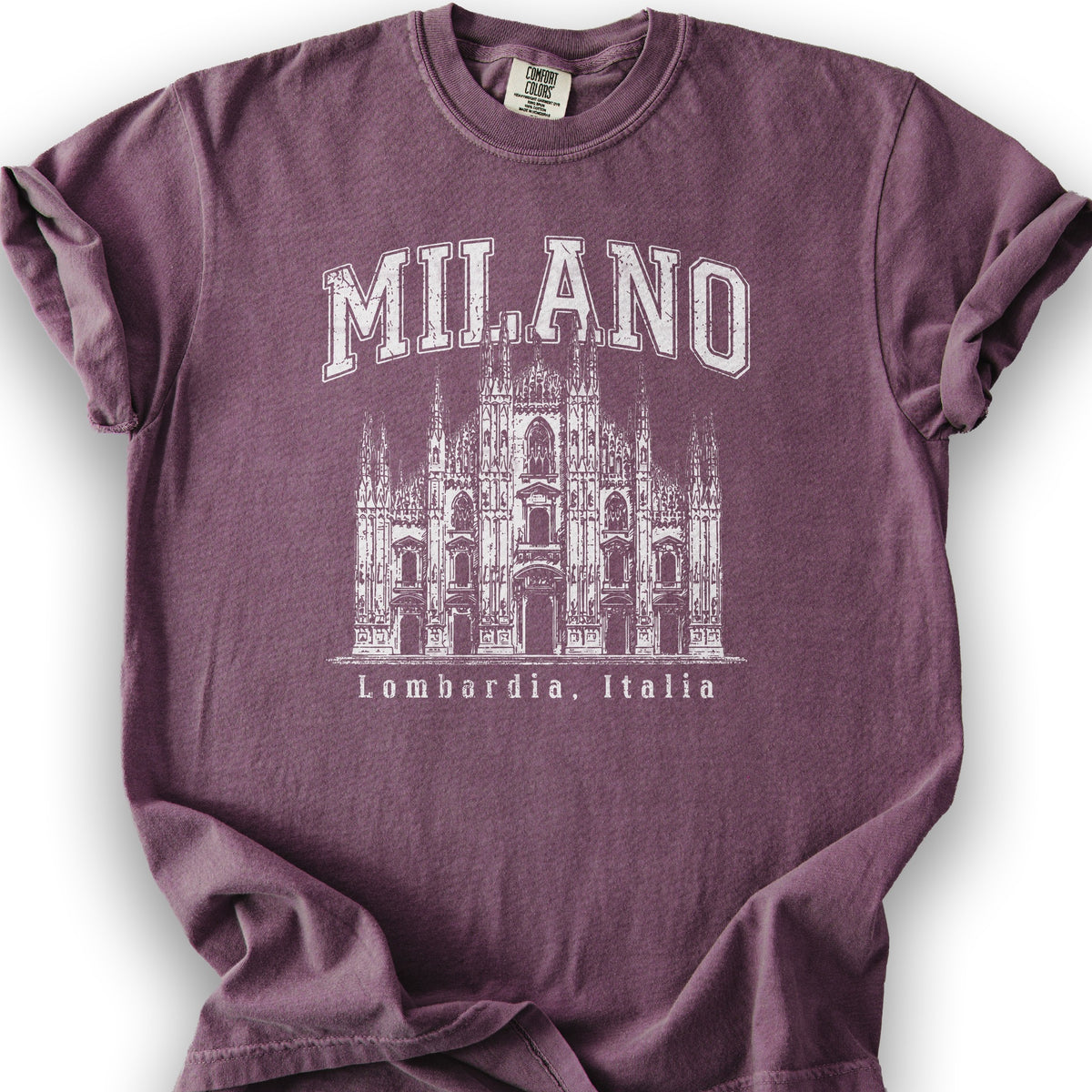 Duomo di Milano Varsity T-Shirt - Berry