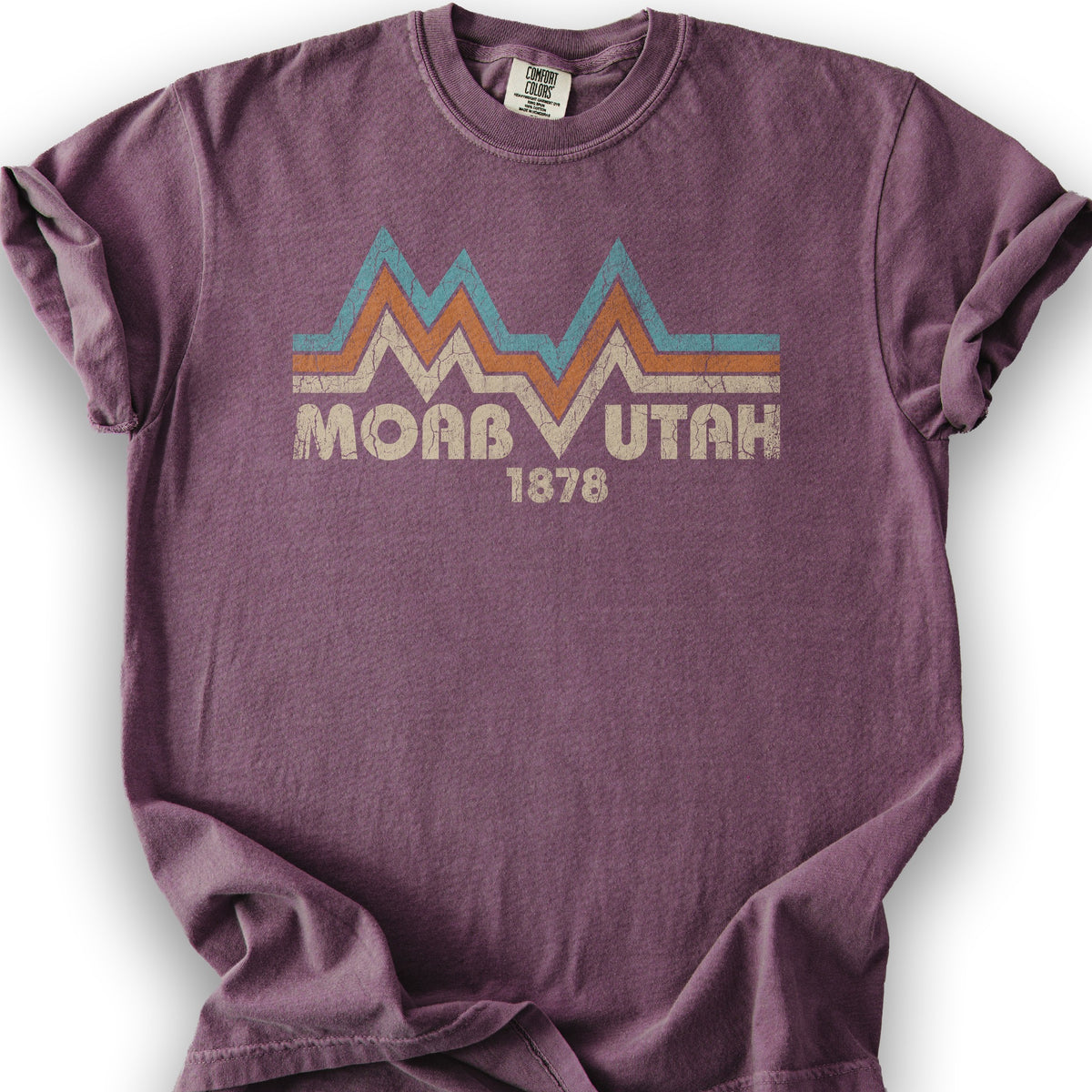 Moab Utah Retro T-Shirt - Berry