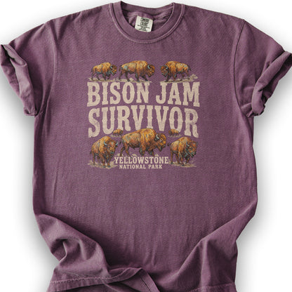 Bison Jam Survivor T-Shirt - Berry