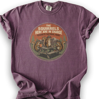 Yosemite Squirrels T-Shirt - Berry
