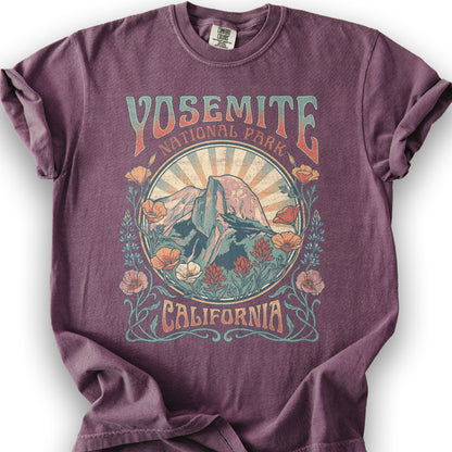 Yosemite Flower Power T-Shirt - Berry
