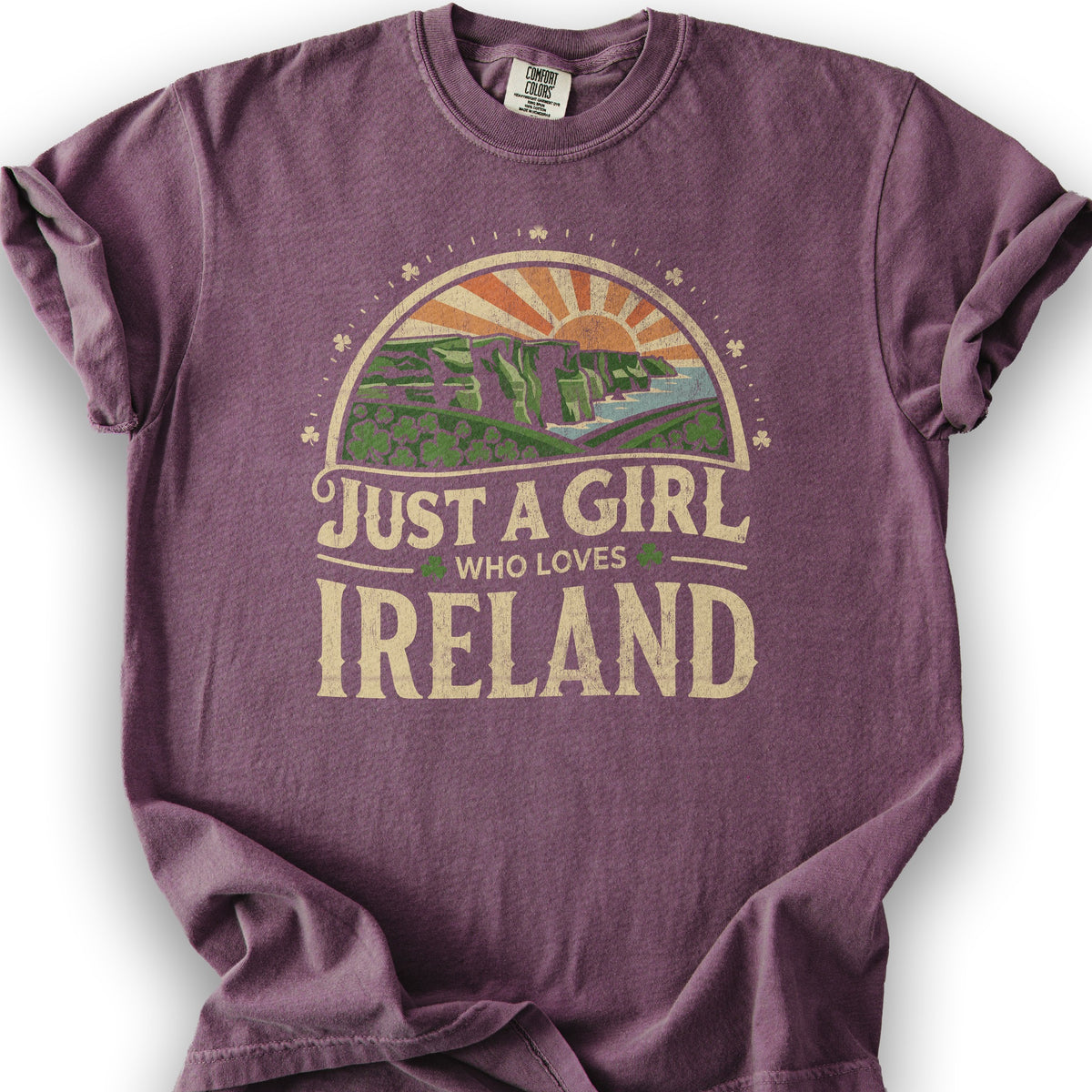 Just a Girl Who Loves Ireland T-Shirt - Berry